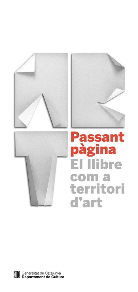 Passant pàgina. El llibre com a territori d'art